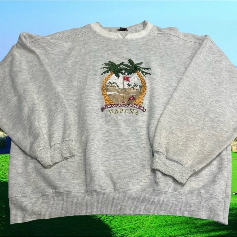 VTG Le Coq Sportif Sweatshirt Men XL Pullover Hapuna Golf Hawaii 90s Embroidered